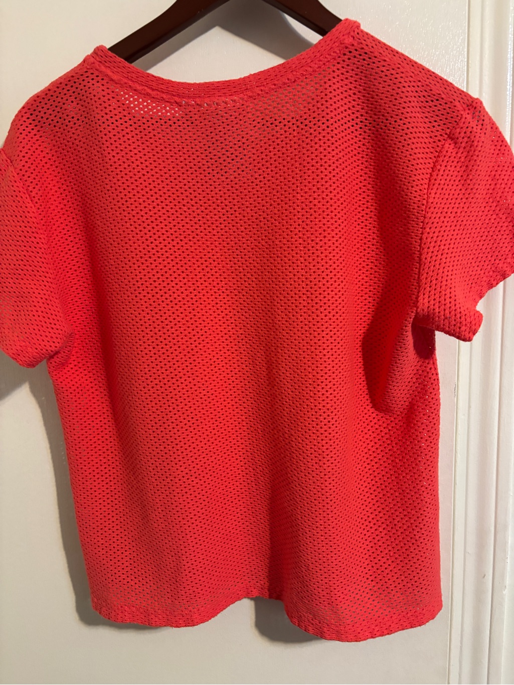 Nwt Carmen Mesh Cropped Tee | Size Large | Pink Grapefruit — image 2 of 8